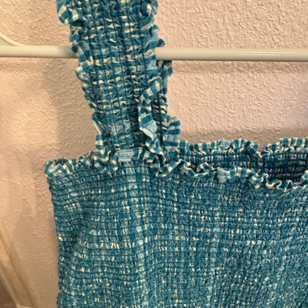 Rails Rumi Midi Dress In Teal Gingham- Like New! - image 2